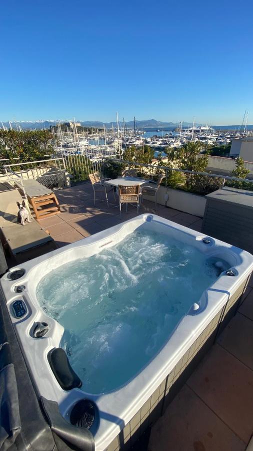 Penthouse Vue Mer Avec Rooftop,Jacuzzi,Et Parking Prive อองทีบส์ ภายนอก รูปภาพ